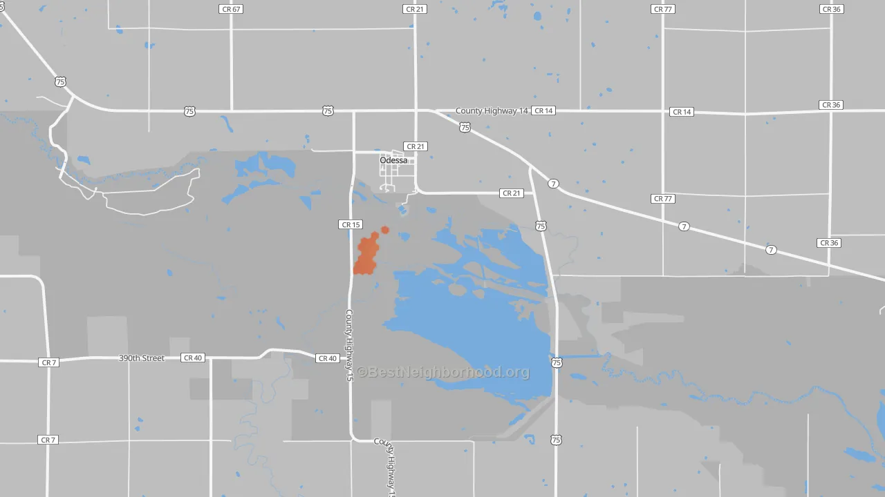 Bike Grade map of 56276, MN