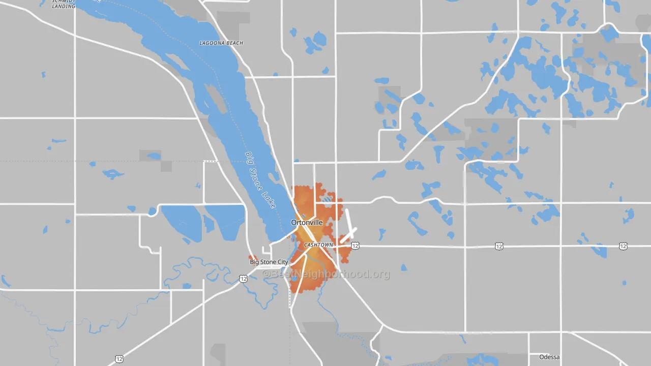 Bike Grade map of 56278, MN