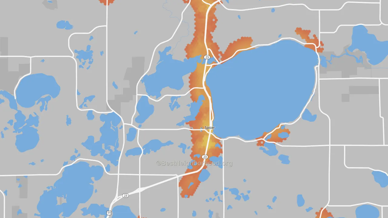Bike Grade map of 56288, MN