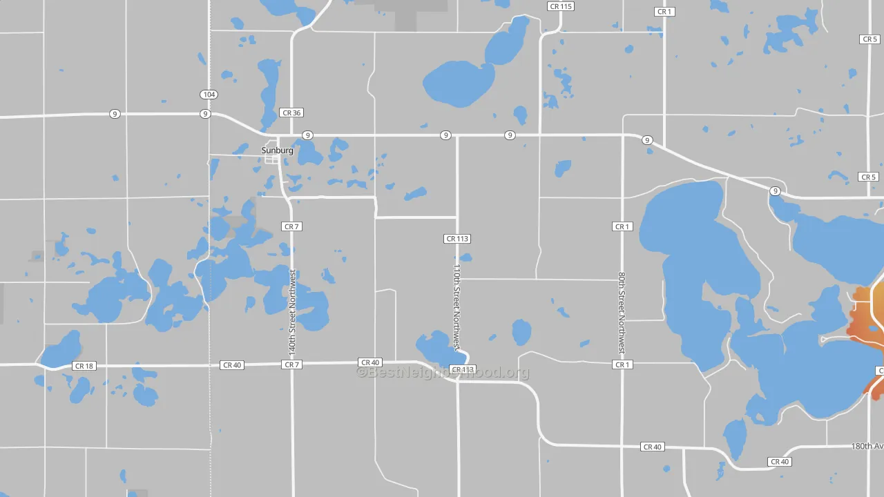 Bike Grade map of 56289, MN