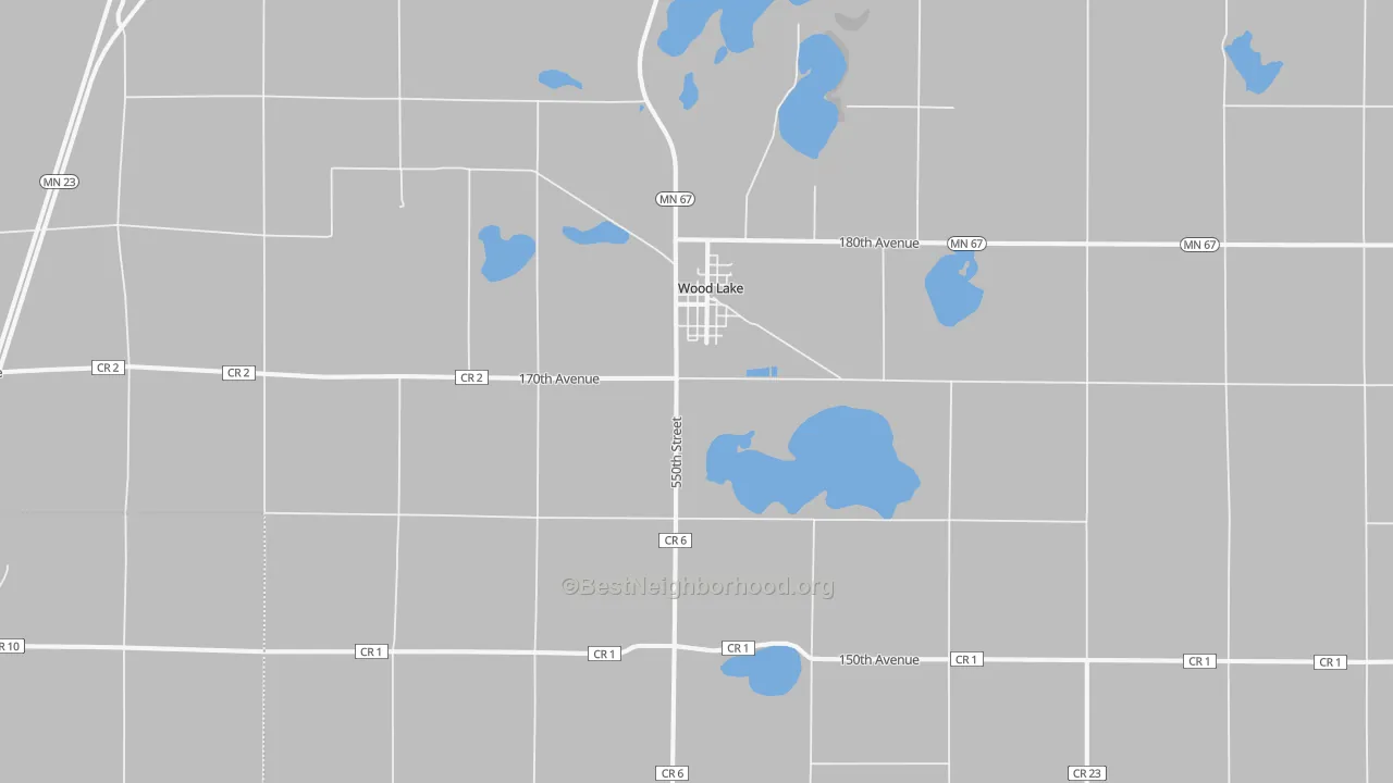 Bike Grade map of 56297, MN