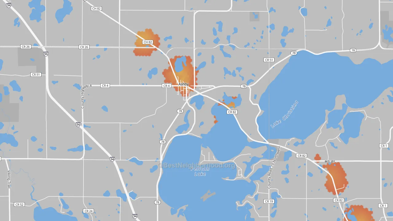 Bike Grade map of 56309, MN