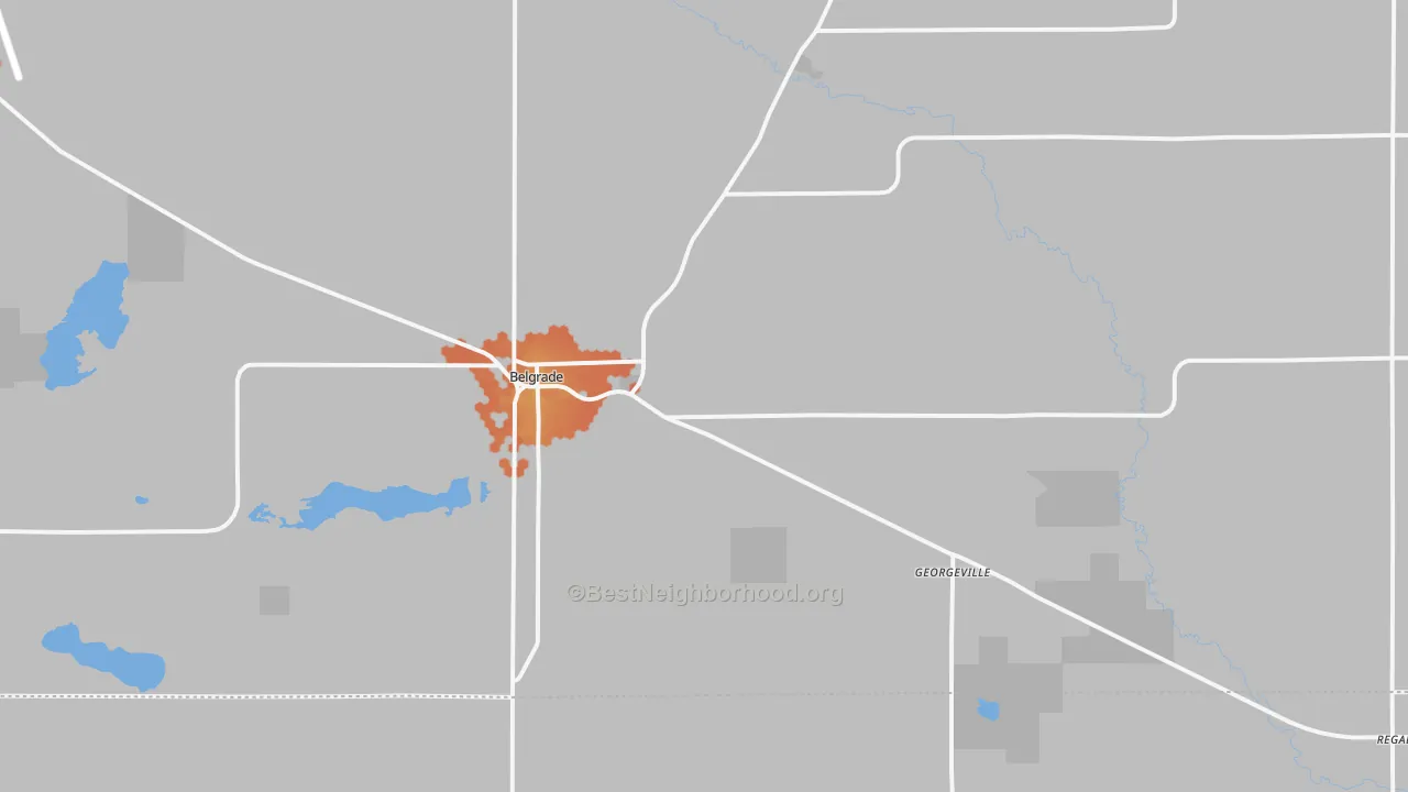 Bike Grade map of 56312, MN