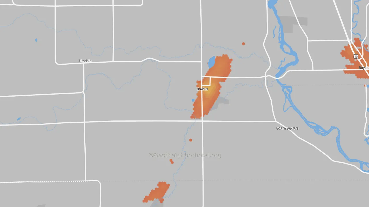Bike Grade map of 56314, MN