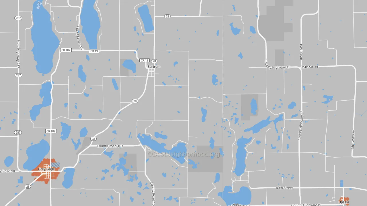 Bike Grade map of 56318, MN