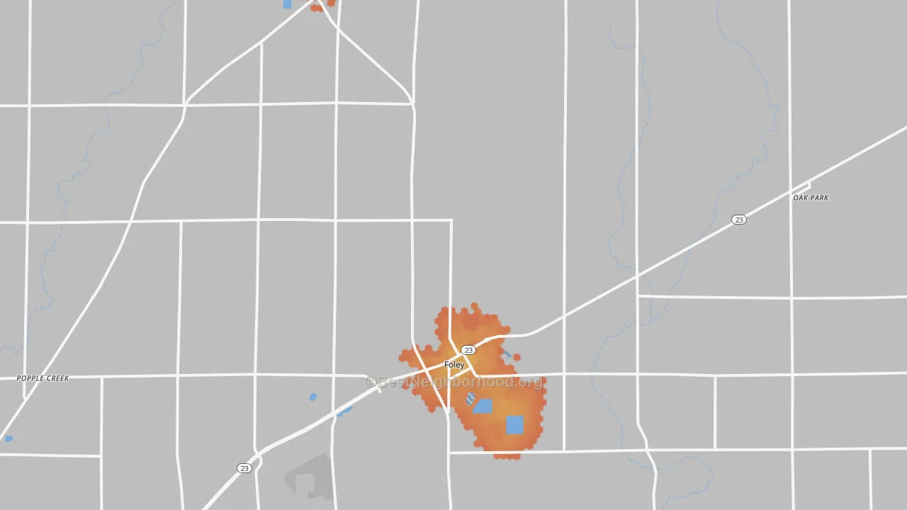 Bike Grade map of 56329, MN