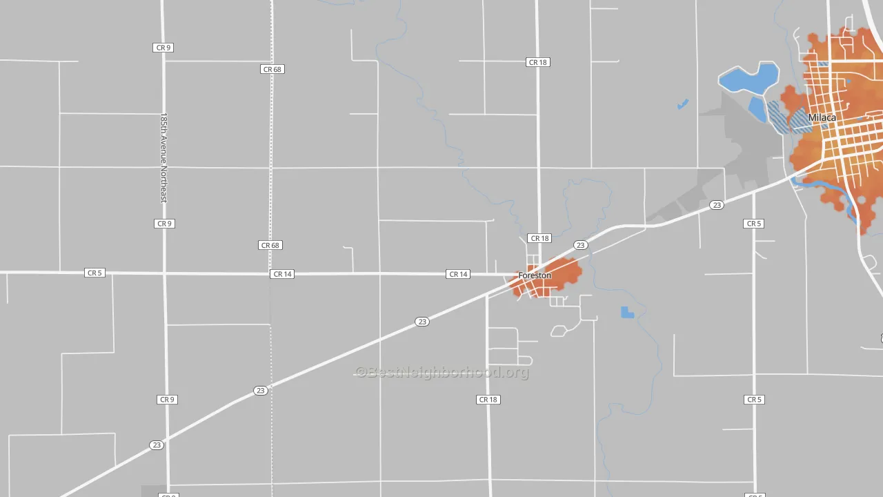 Bike Grade map of 56330, MN
