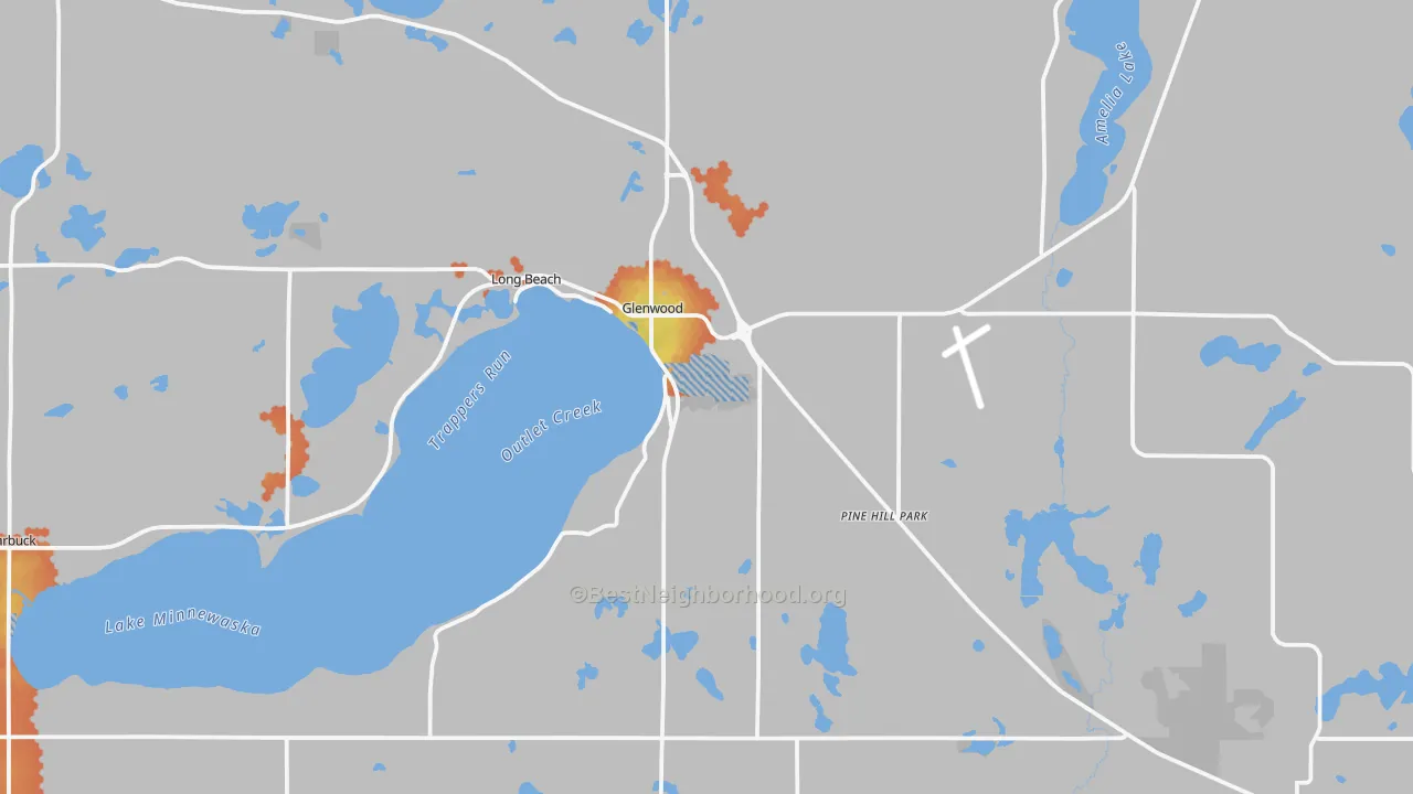 Bike Grade map of 56334, MN