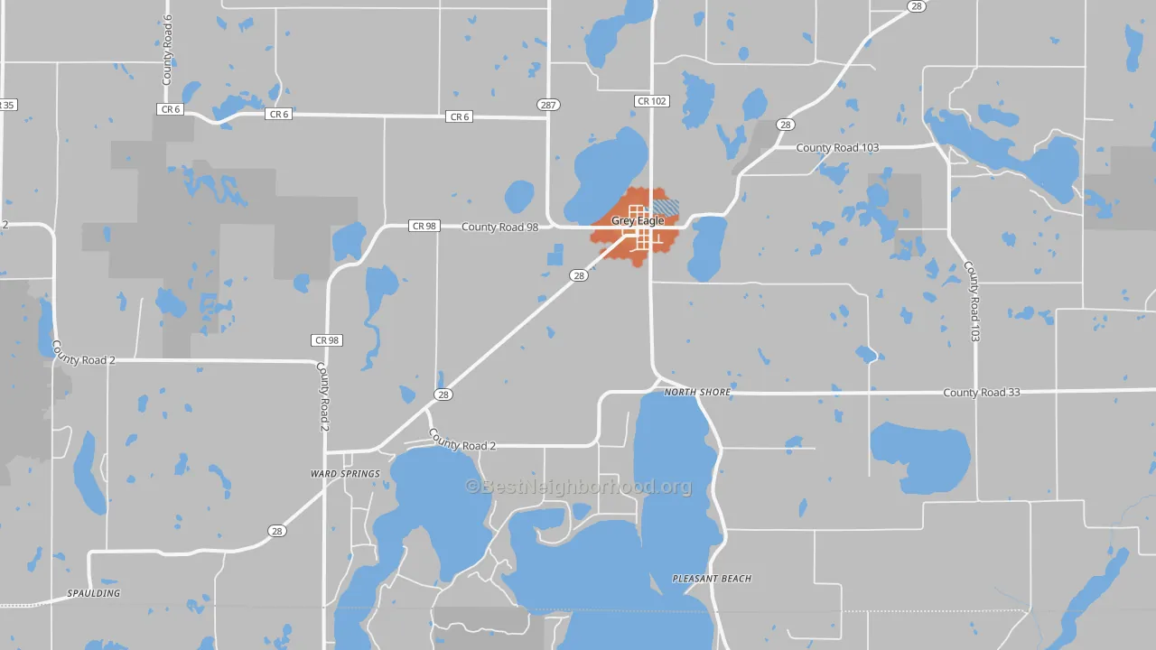 Bike Grade map of 56336, MN