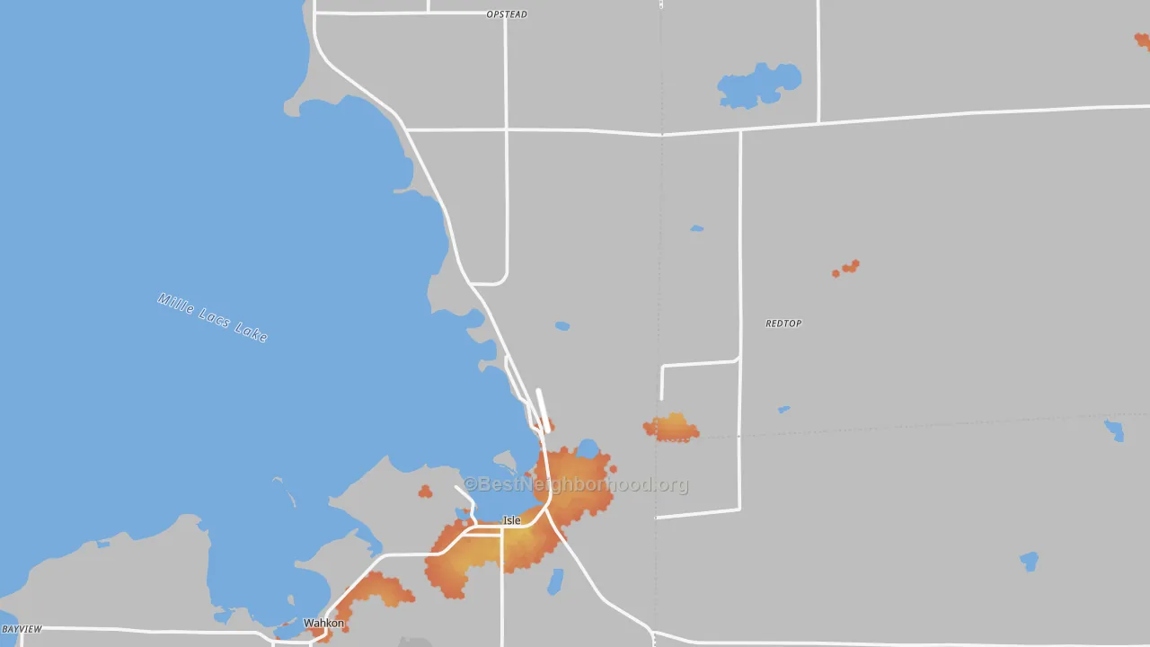 Bike Grade map of 56342, MN