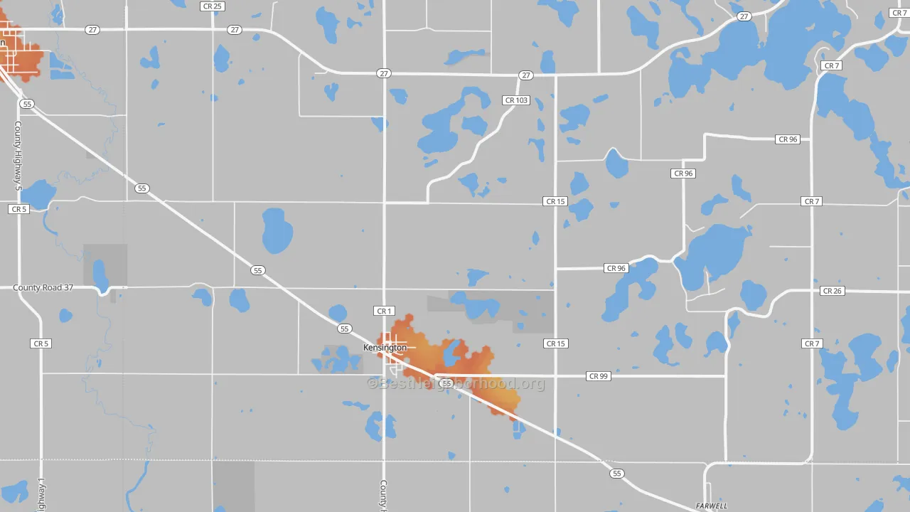 Bike Grade map of 56343, MN