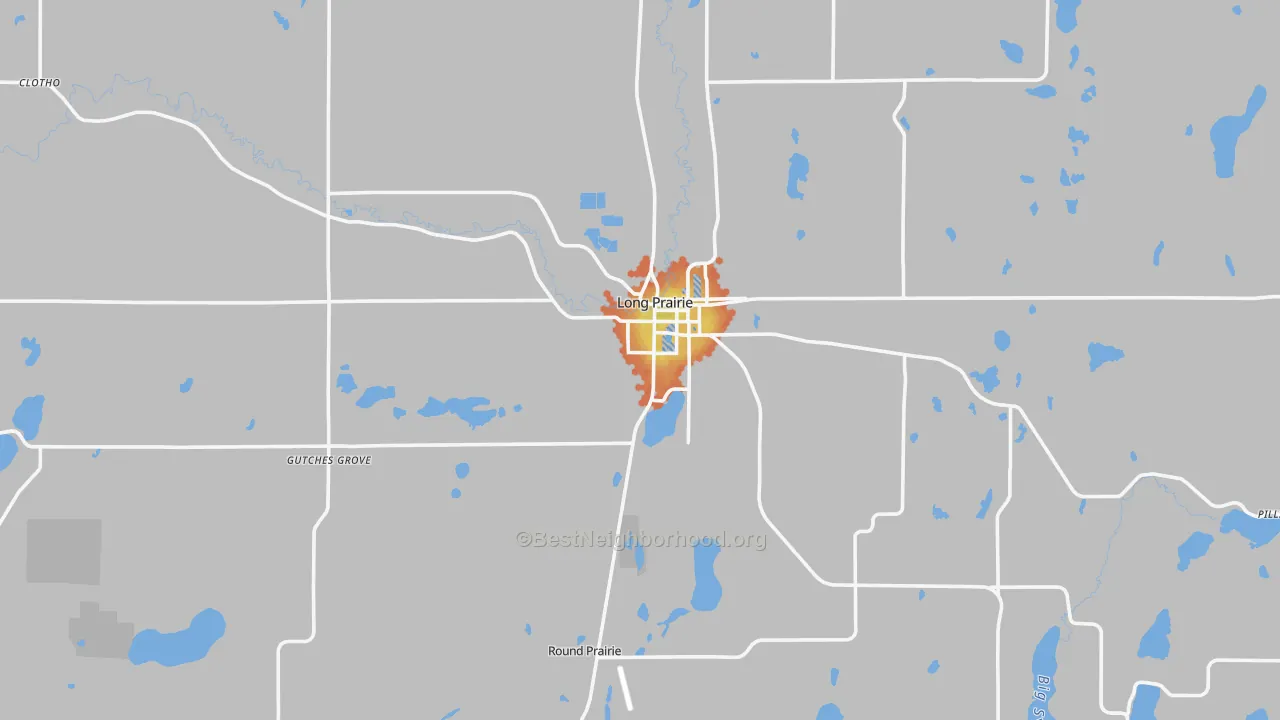 Bike Grade map of 56347, MN