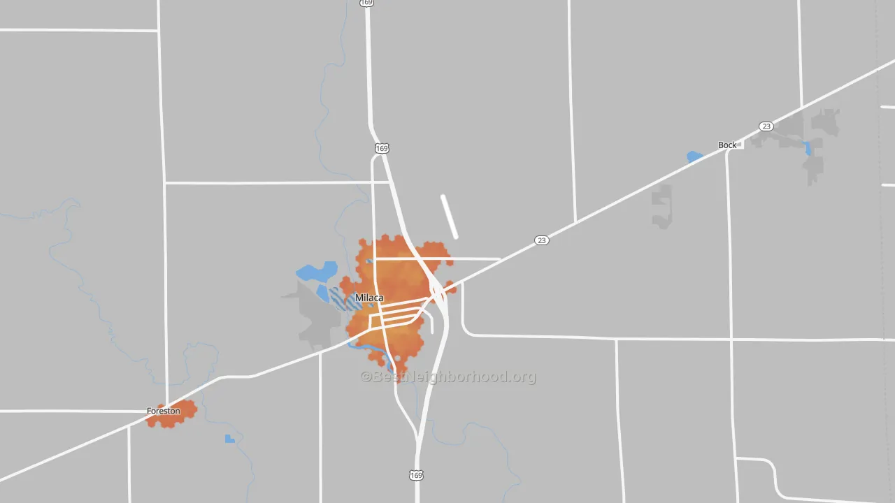 Bike Grade map of 56353, MN