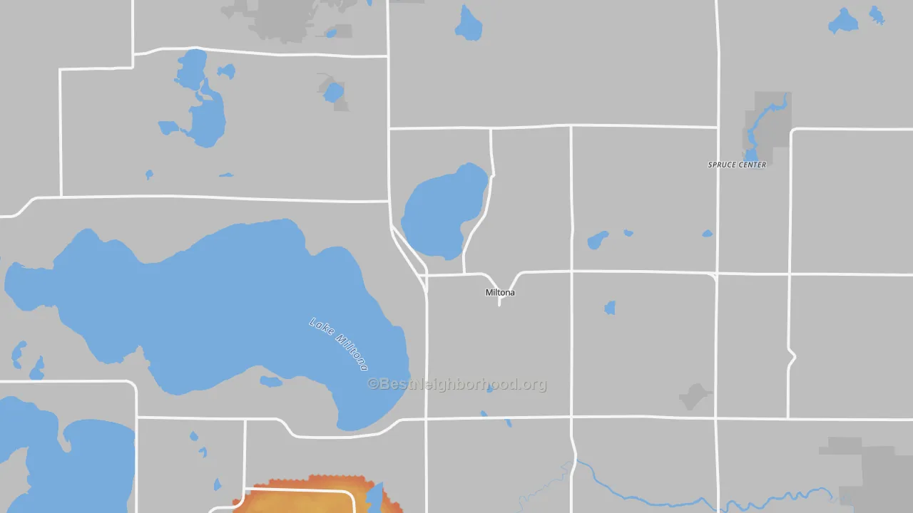 Bike Grade map of 56354, MN