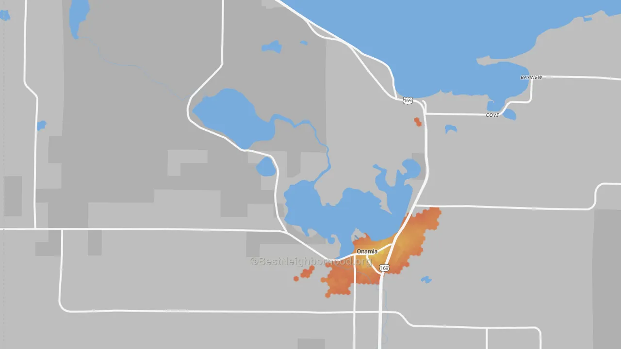 Bike Grade map of 56359, MN