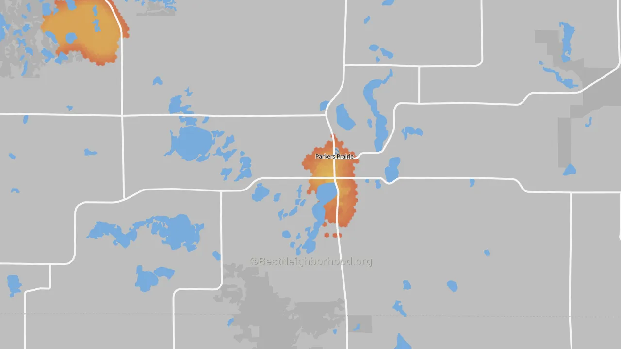 Bike Grade map of 56361, MN