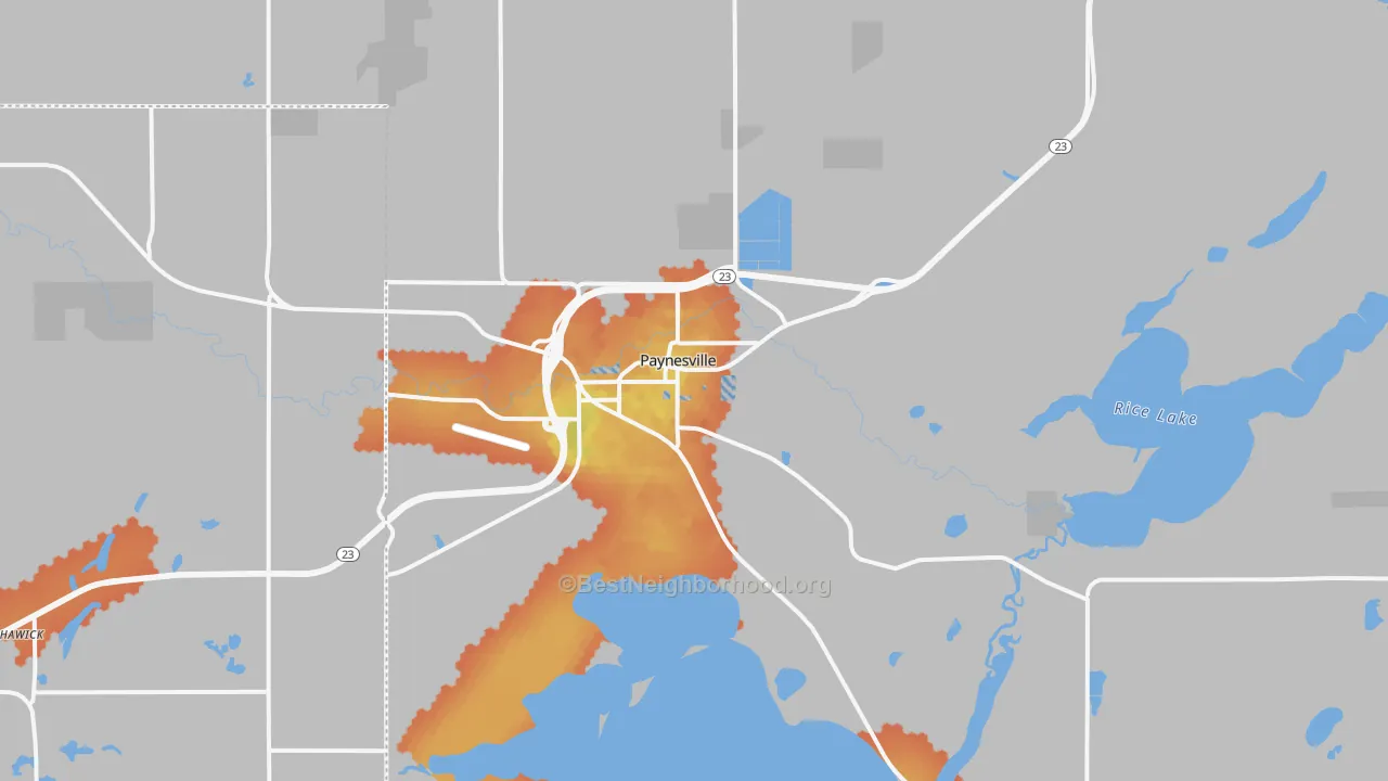 Bike Grade map of 56362, MN