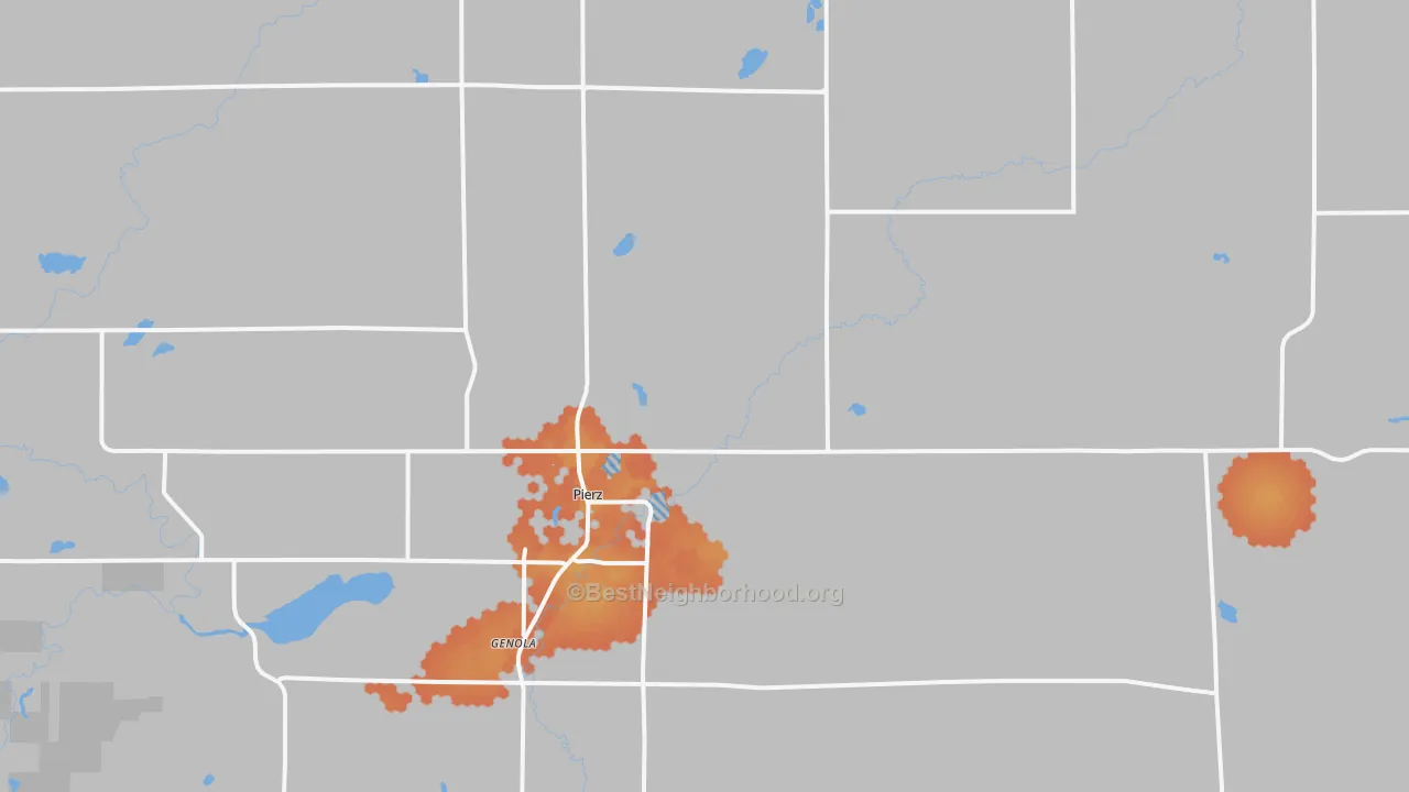 Bike Grade map of 56364, MN