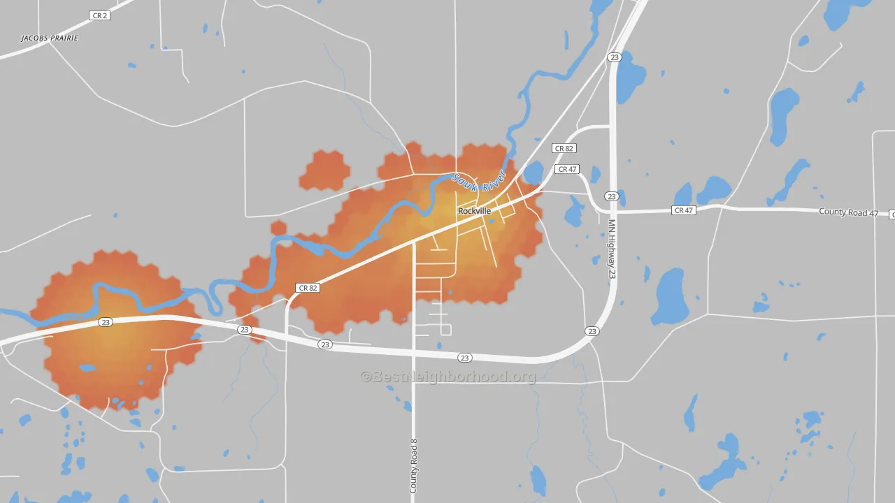 Bike Grade map of 56369, MN