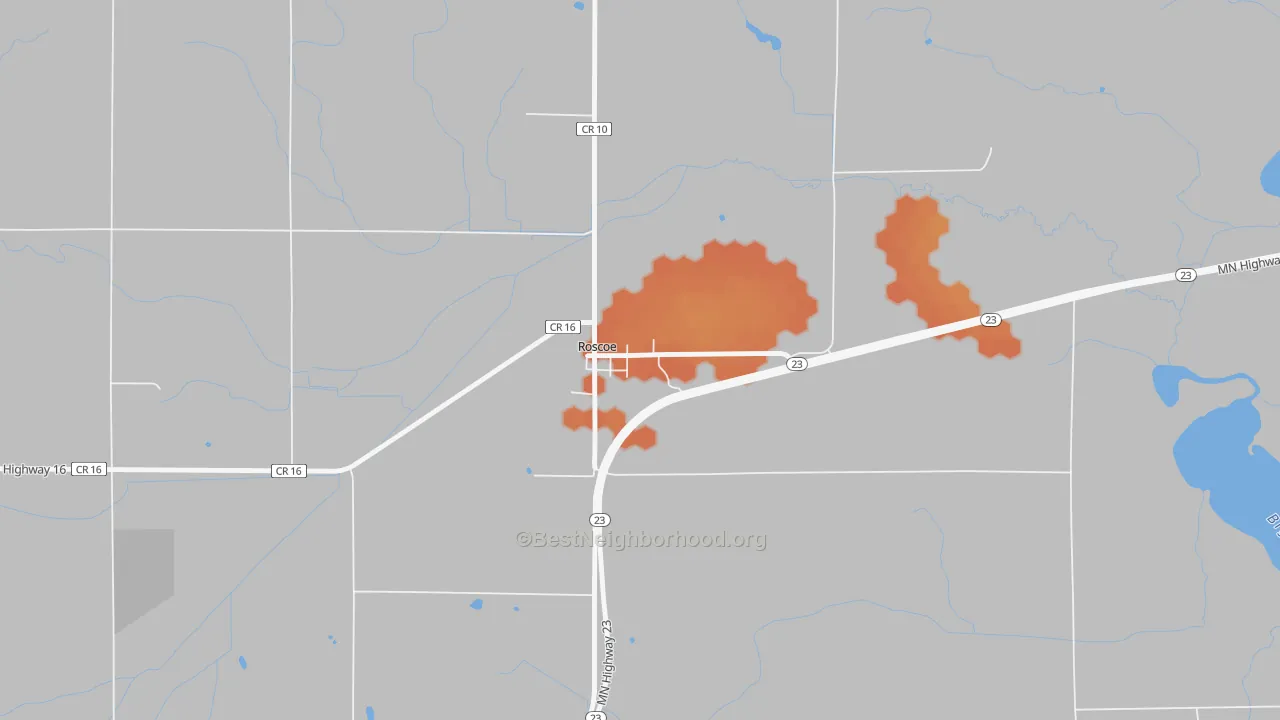 Bike Grade map of 56371, MN