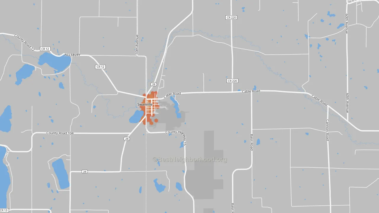 Bike Grade map of 56382, MN