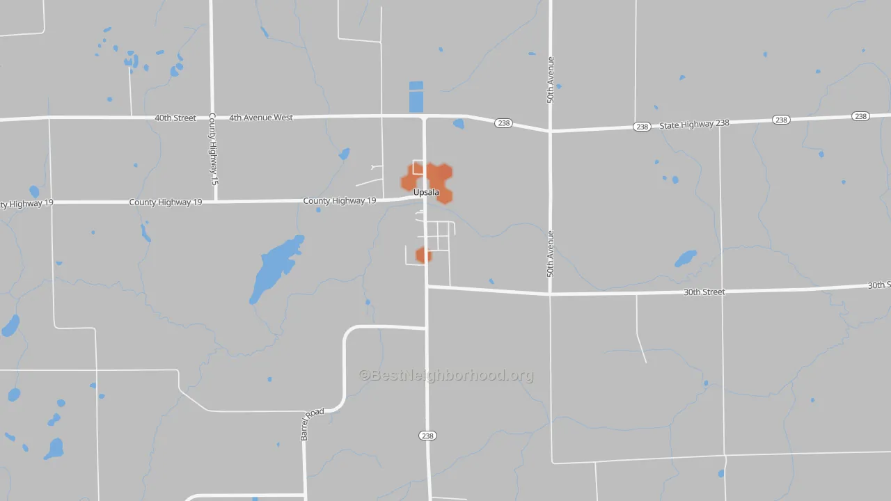 Bike Grade map of 56384, MN