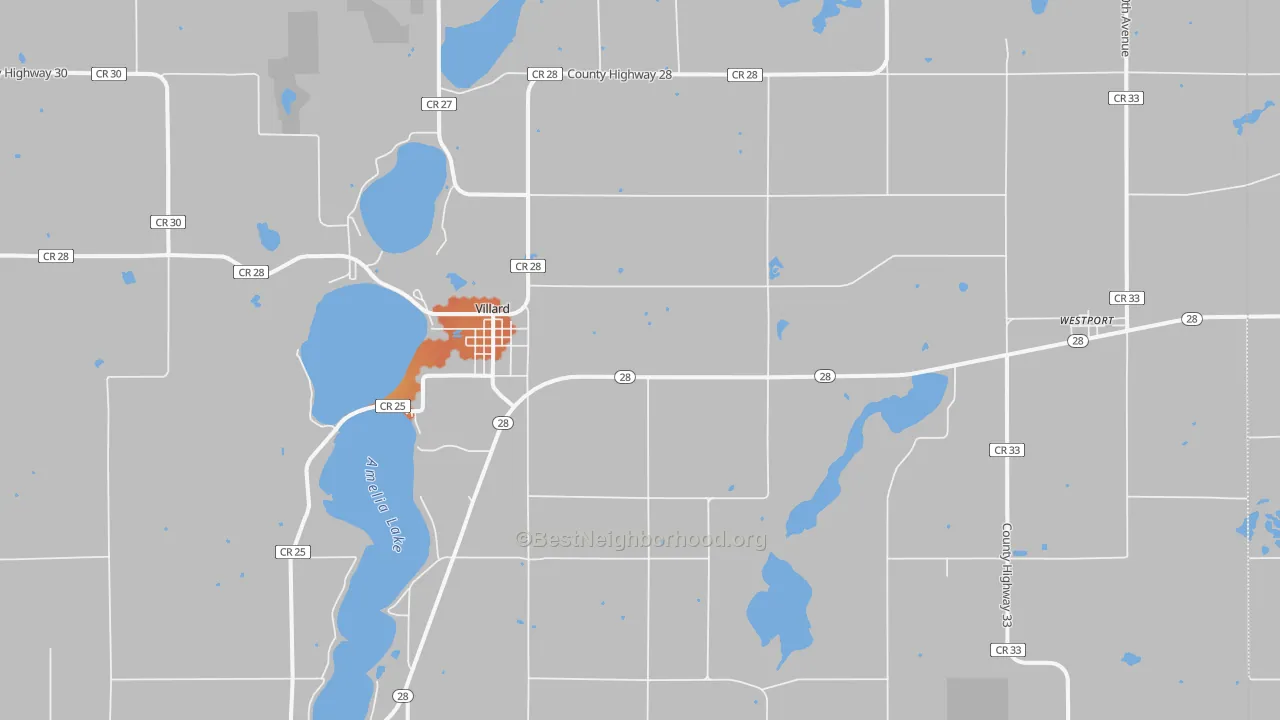 Bike Grade map of 56385, MN