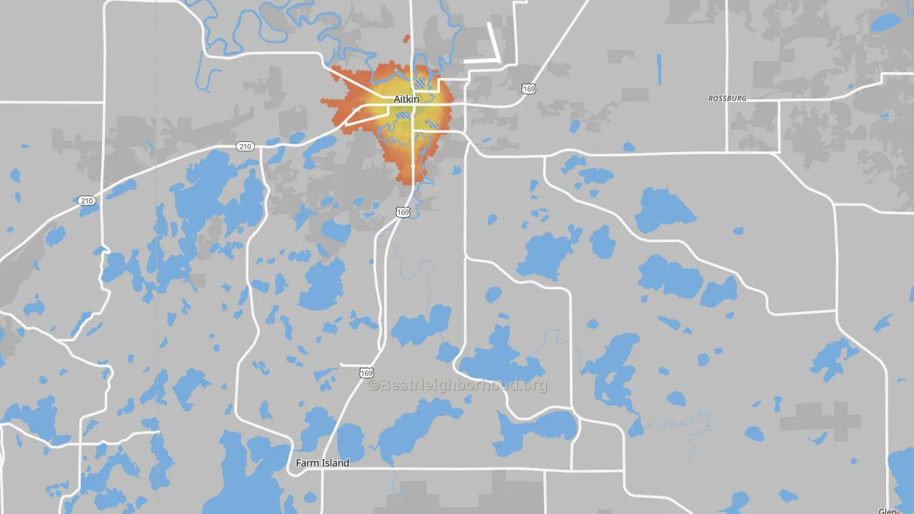 Bike Grade map of 56431, MN
