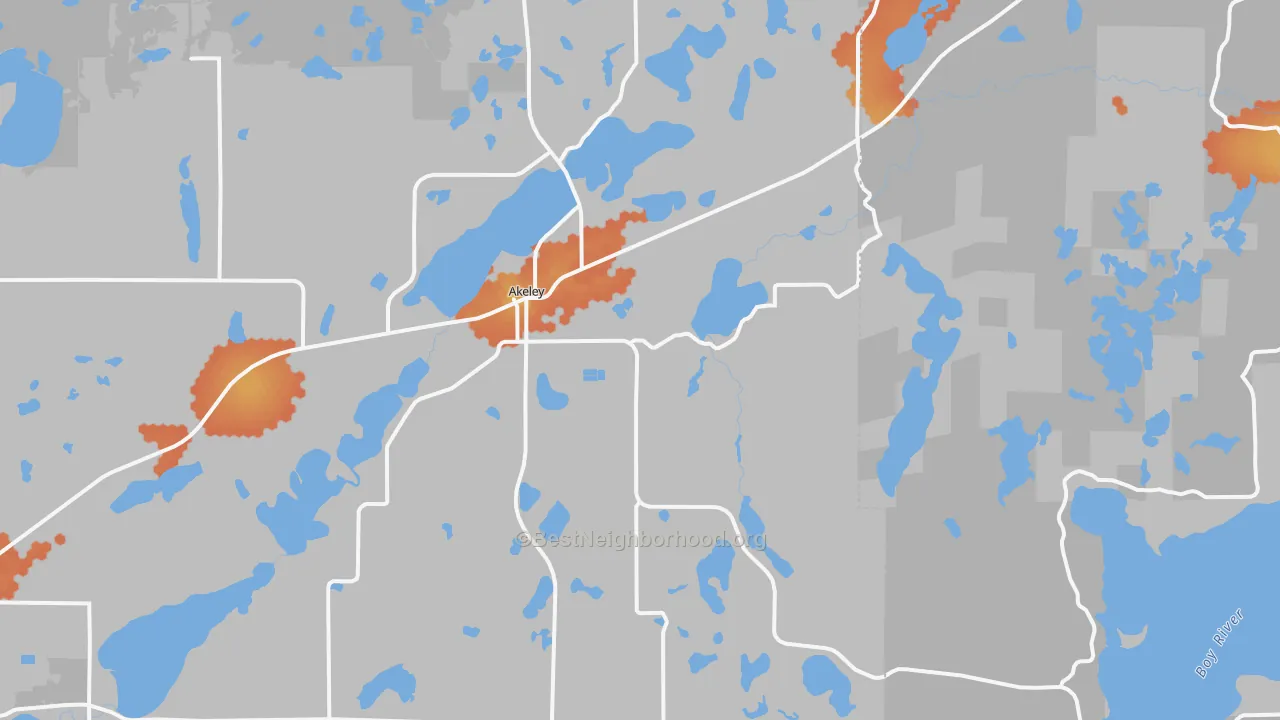 Bike Grade map of 56433, MN