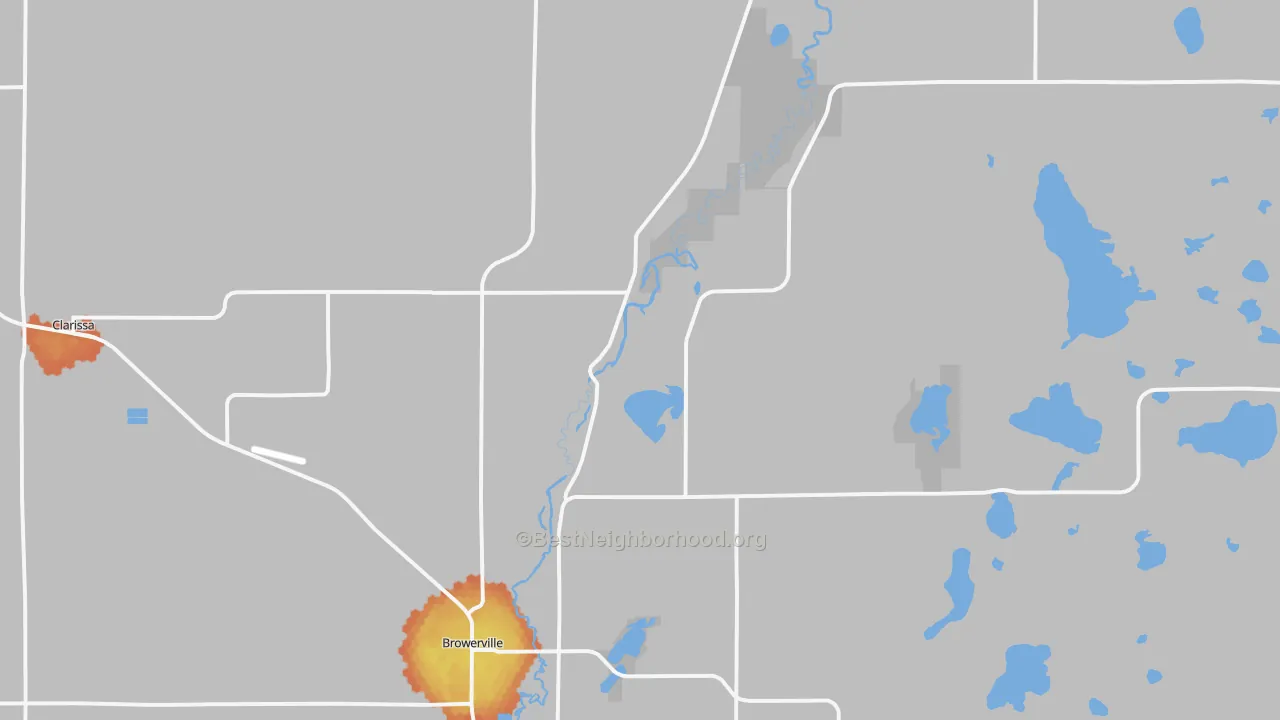 Bike Grade map of 56438, MN