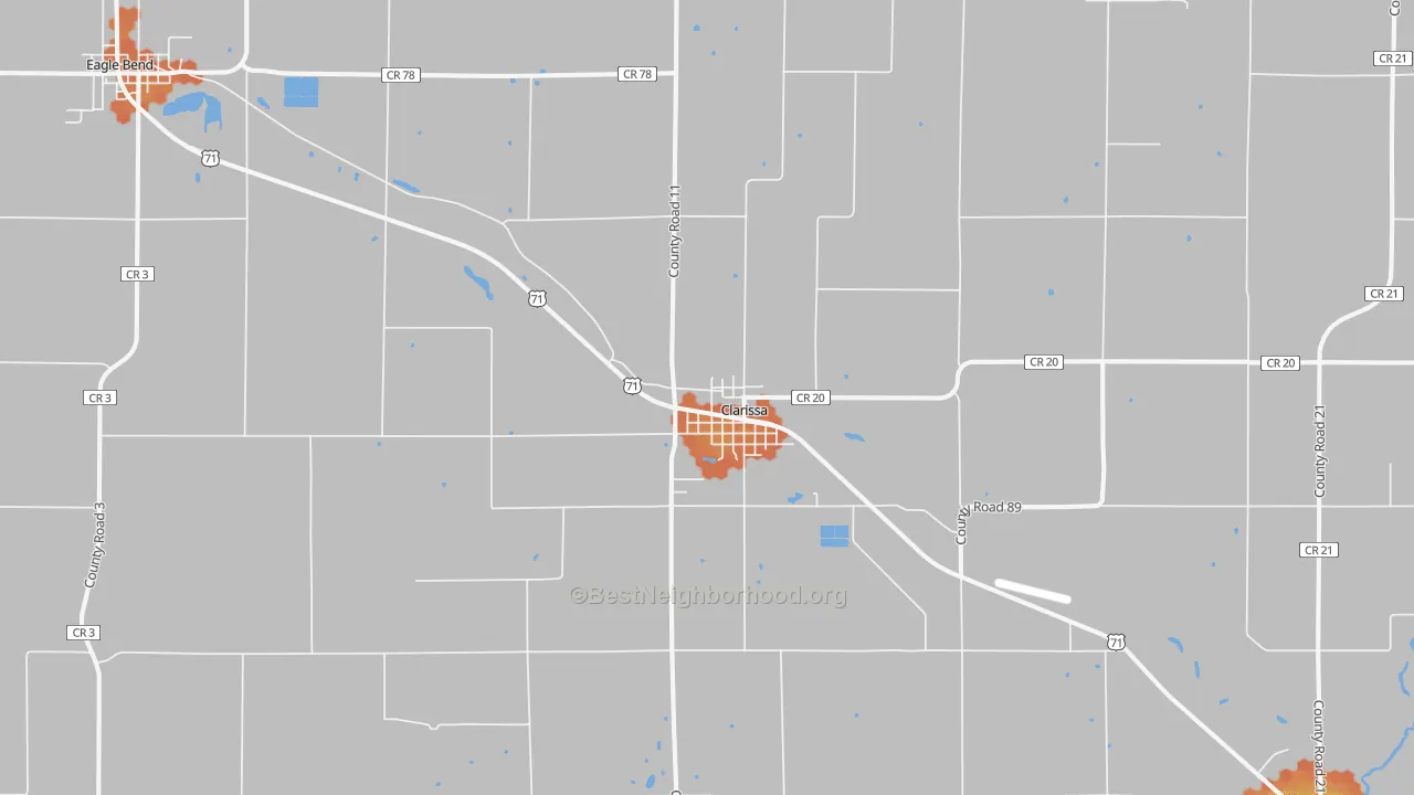 Bike Grade map of 56440, MN