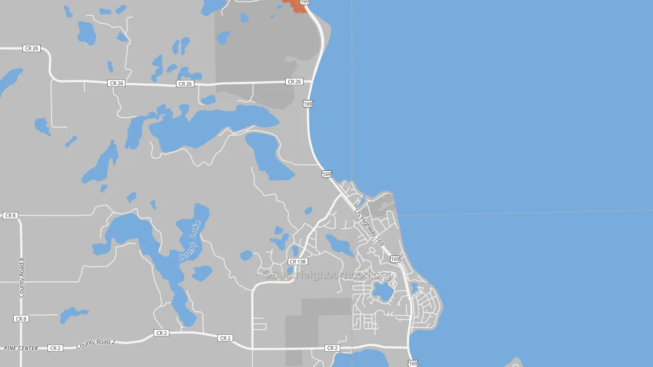 Bike Grade map of 56450, MN