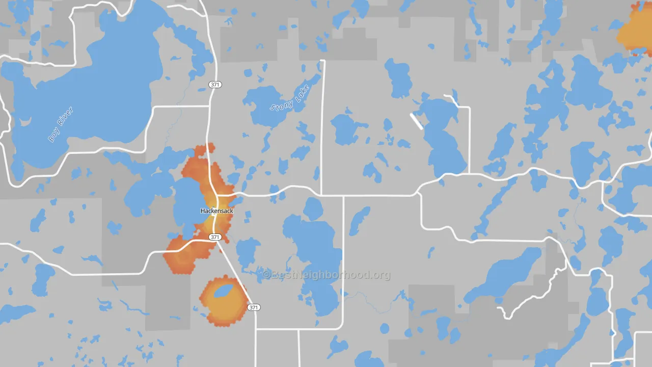 Bike Grade map of 56452, MN