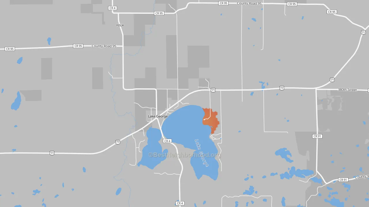 Bike Grade map of 56458, MN