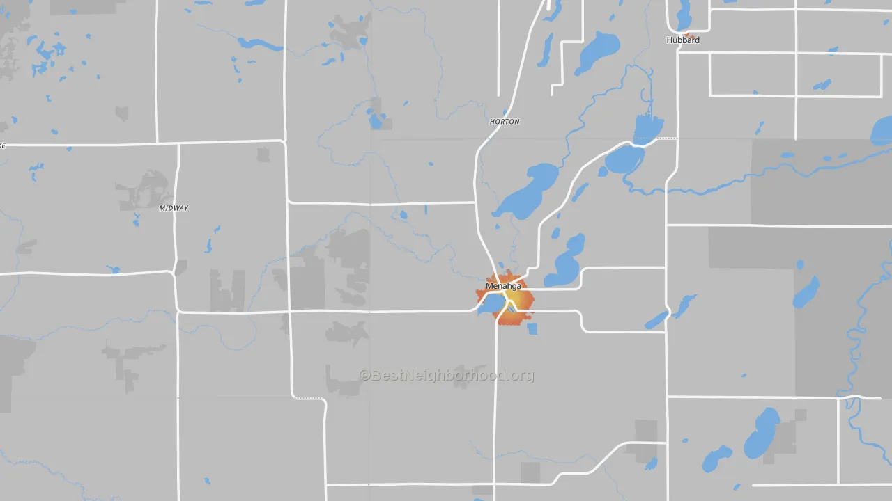 Bike Grade map of 56464, MN