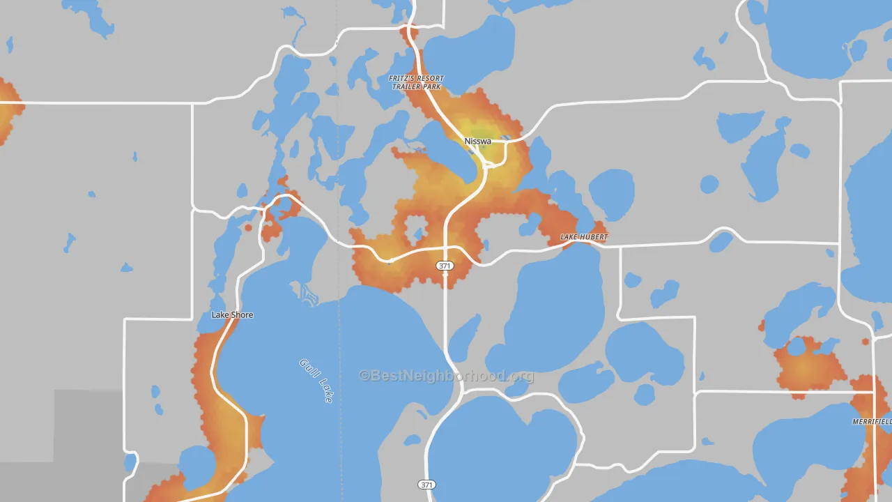 Bike Grade map of 56468, MN