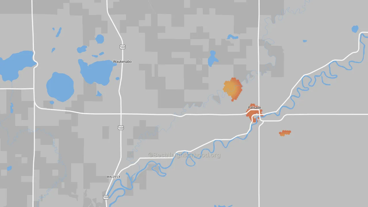 Bike Grade map of 56469, MN