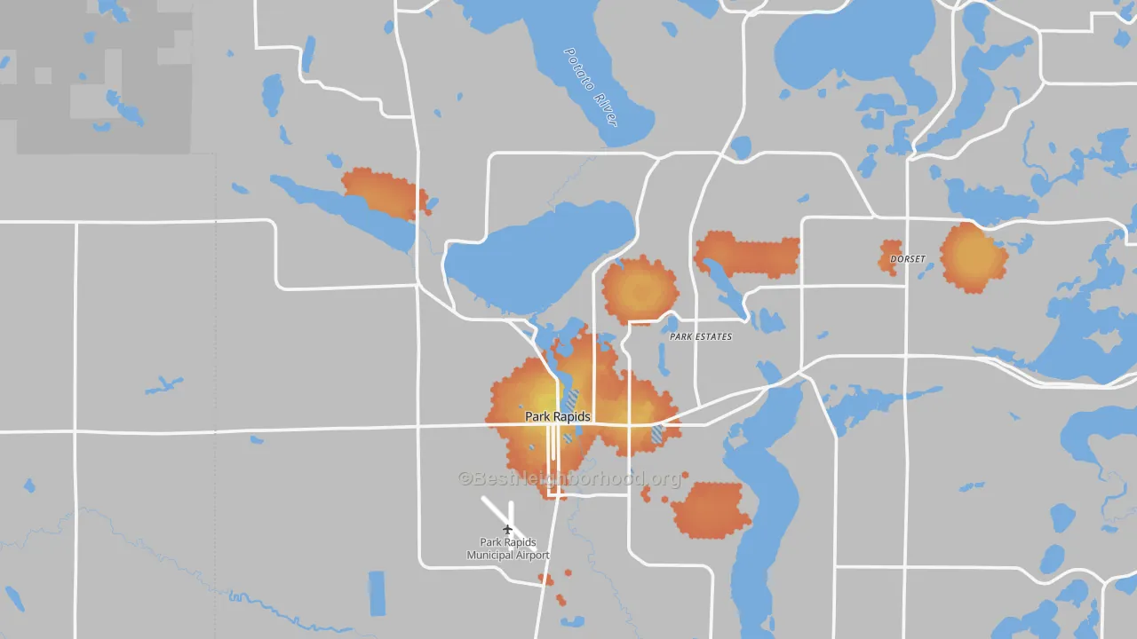 Bike Grade map of 56470, MN