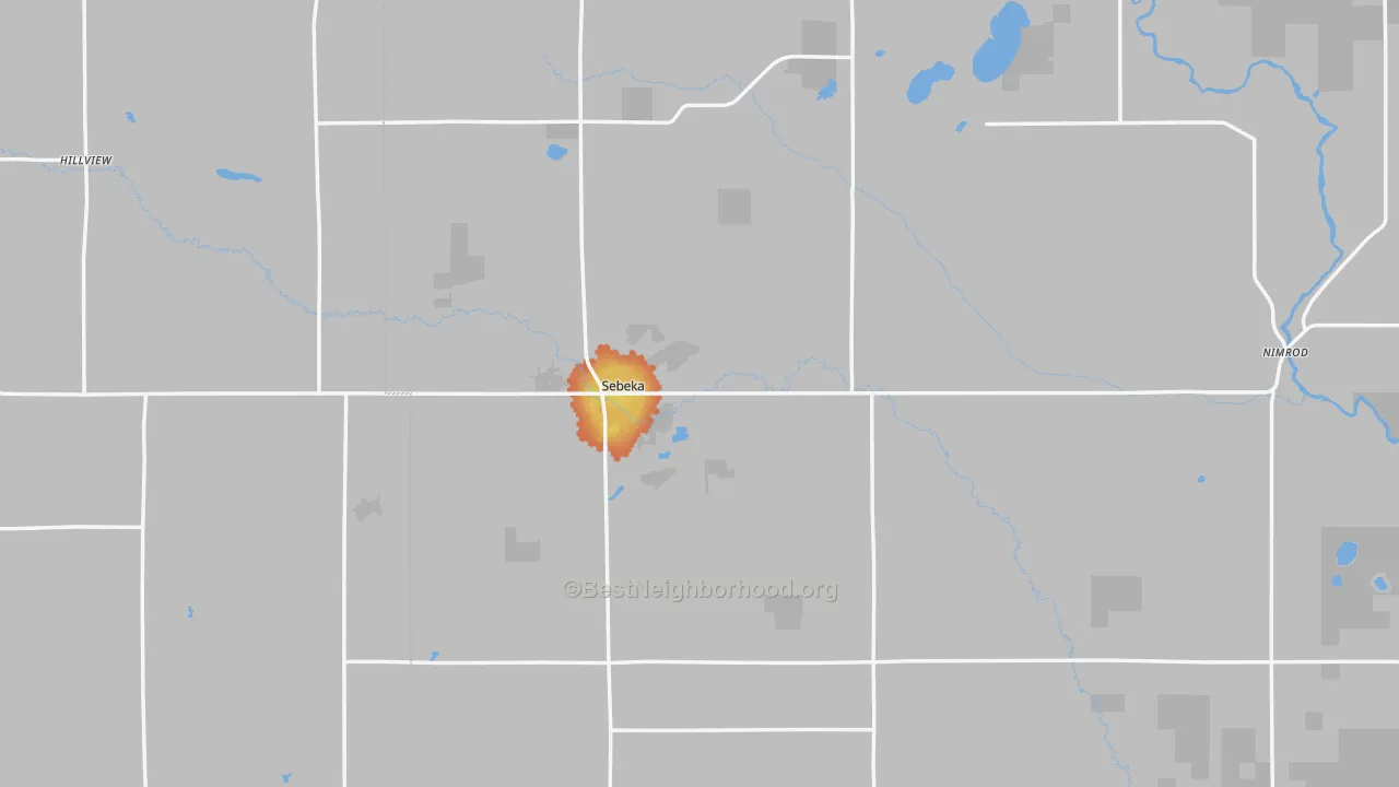 Bike Grade map of 56477, MN