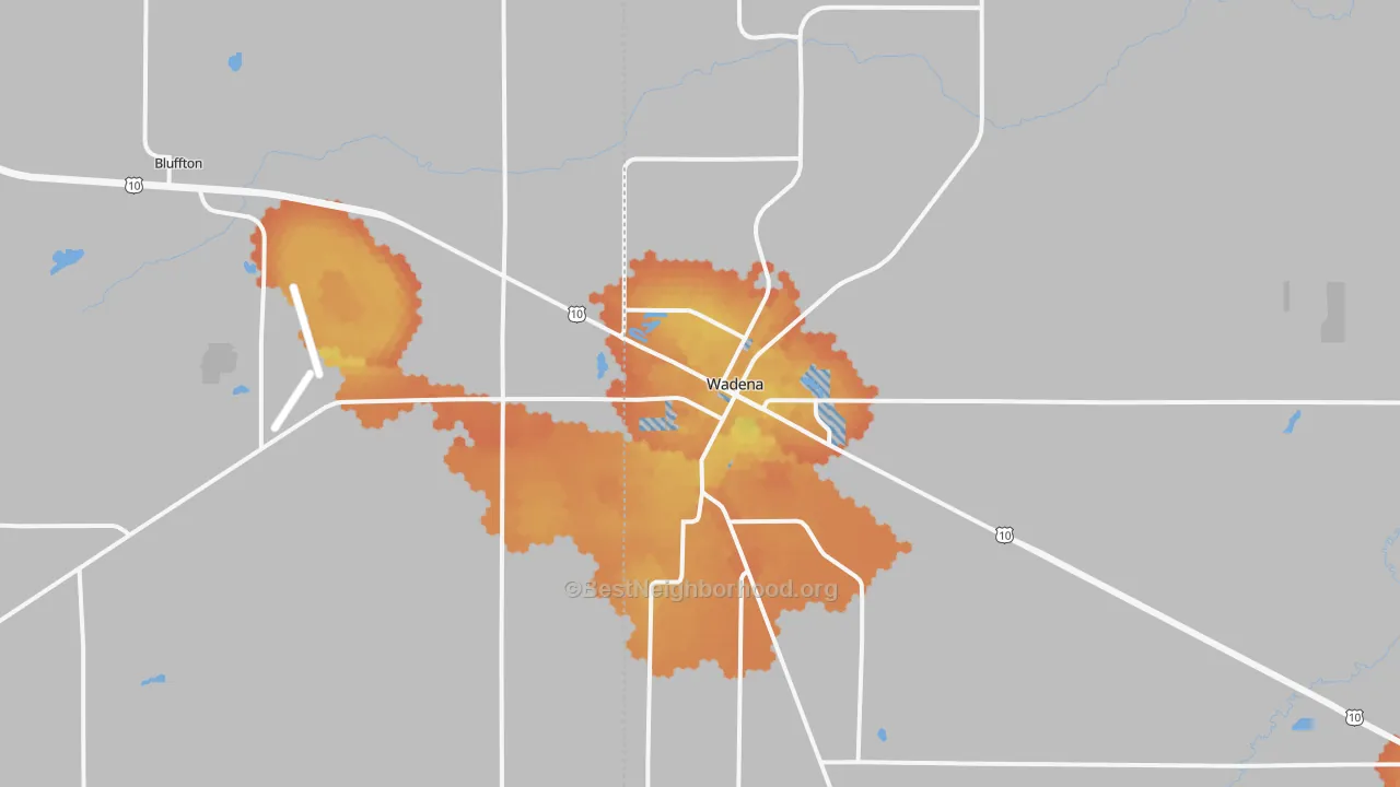 Bike Grade map of 56482, MN