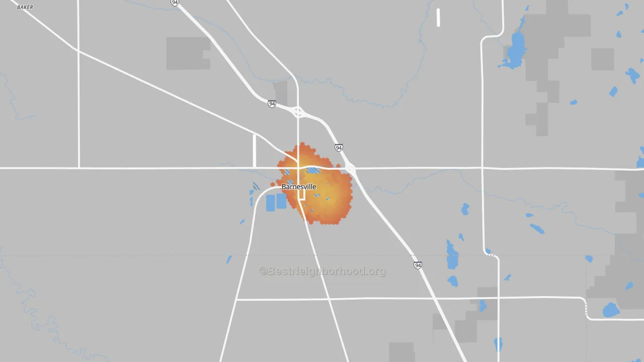 Bike Grade map of 56514, MN