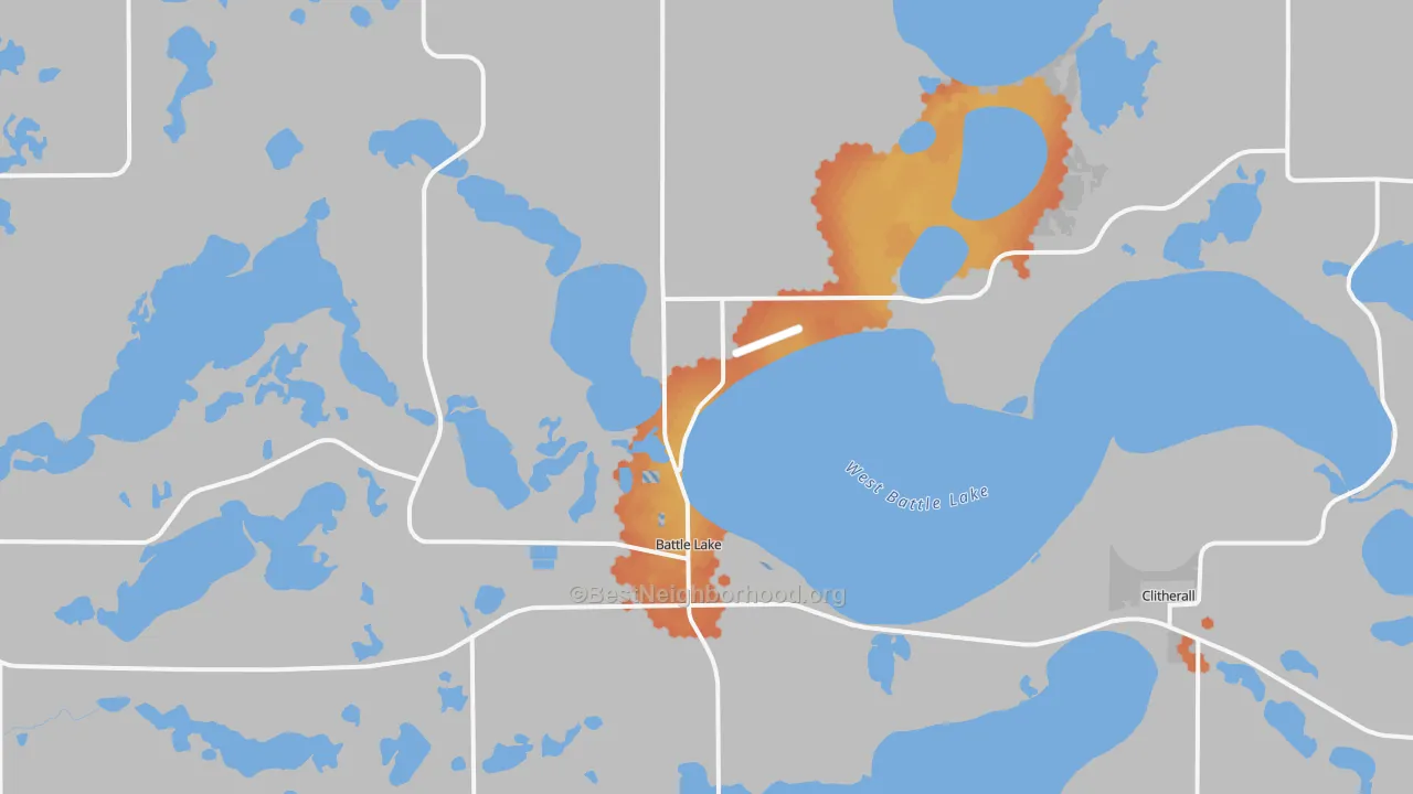Bike Grade map of 56515, MN