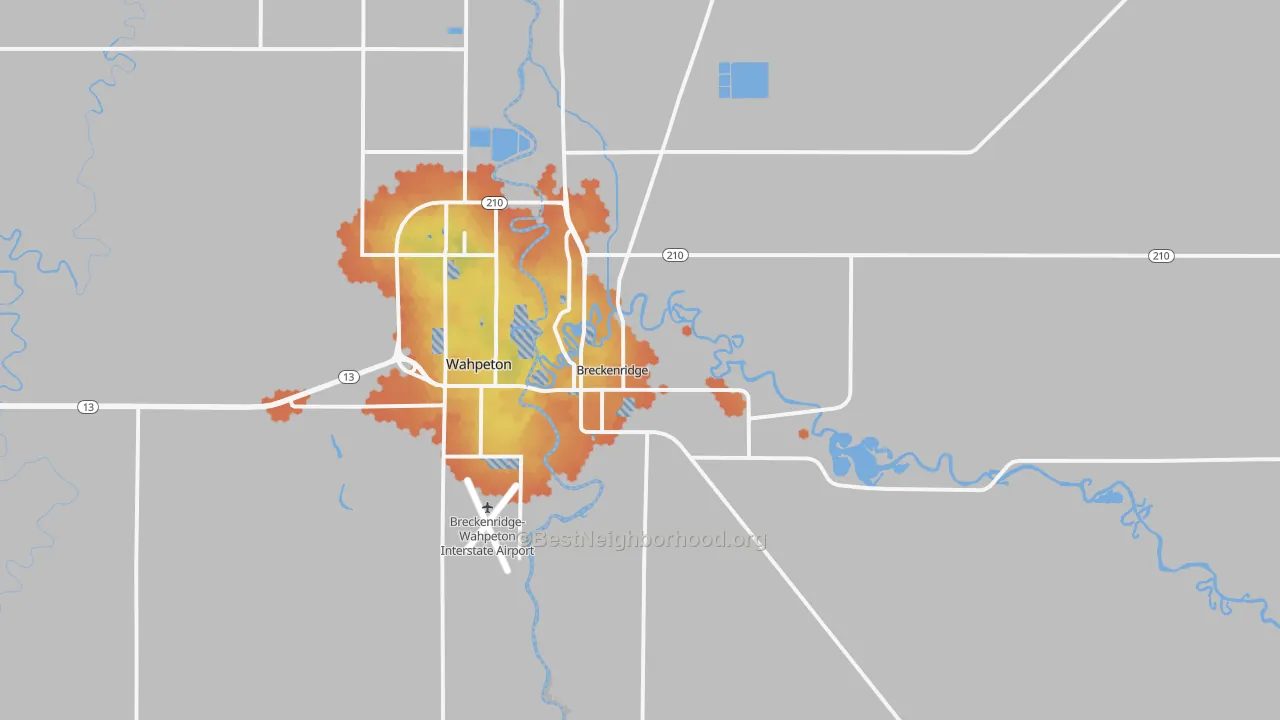 Bike Grade map of 56520, MN