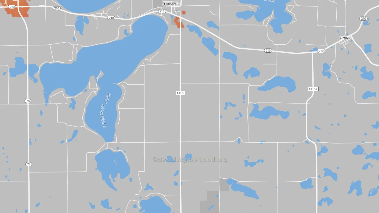Bike Grade map of 56524, MN