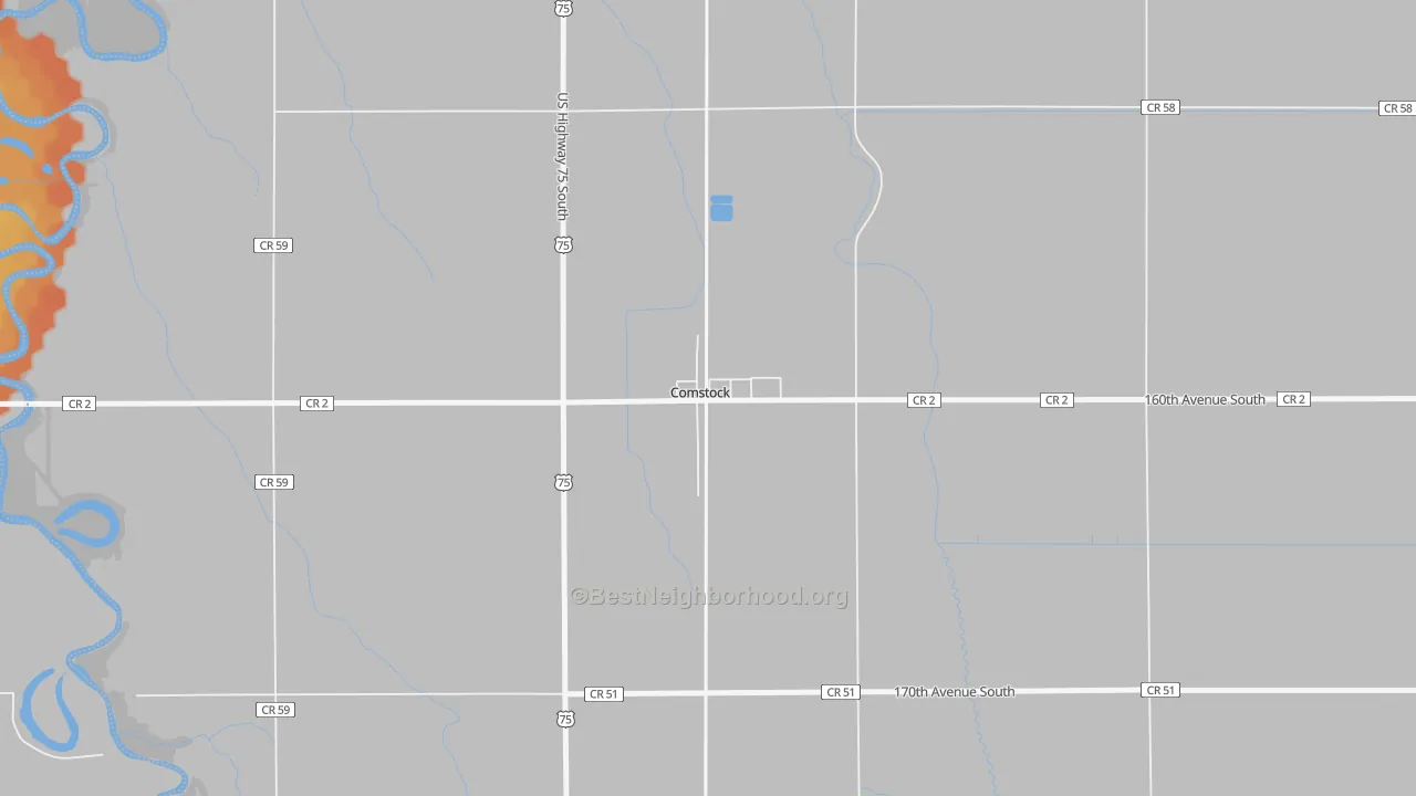 Bike Grade map of 56525, MN