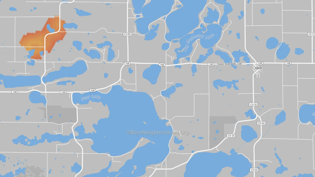 Bike Grade map of 56528, MN