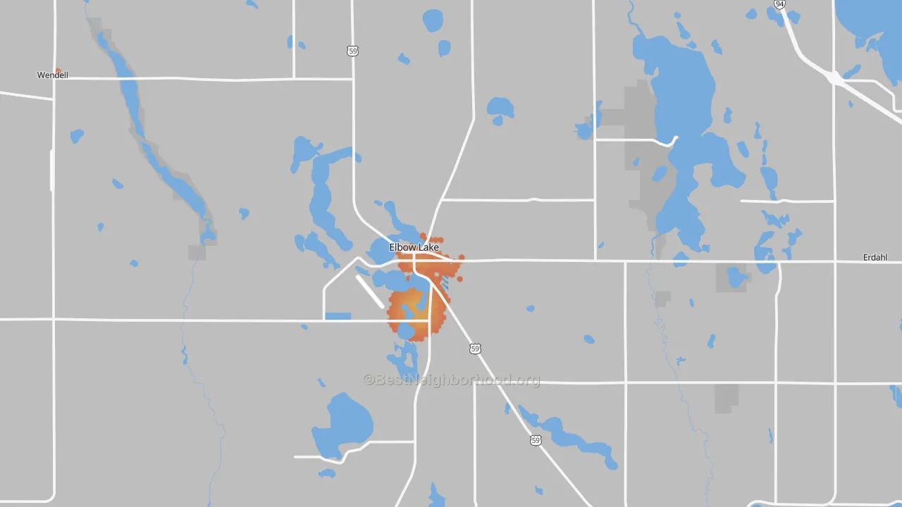 Bike Grade map of 56531, MN