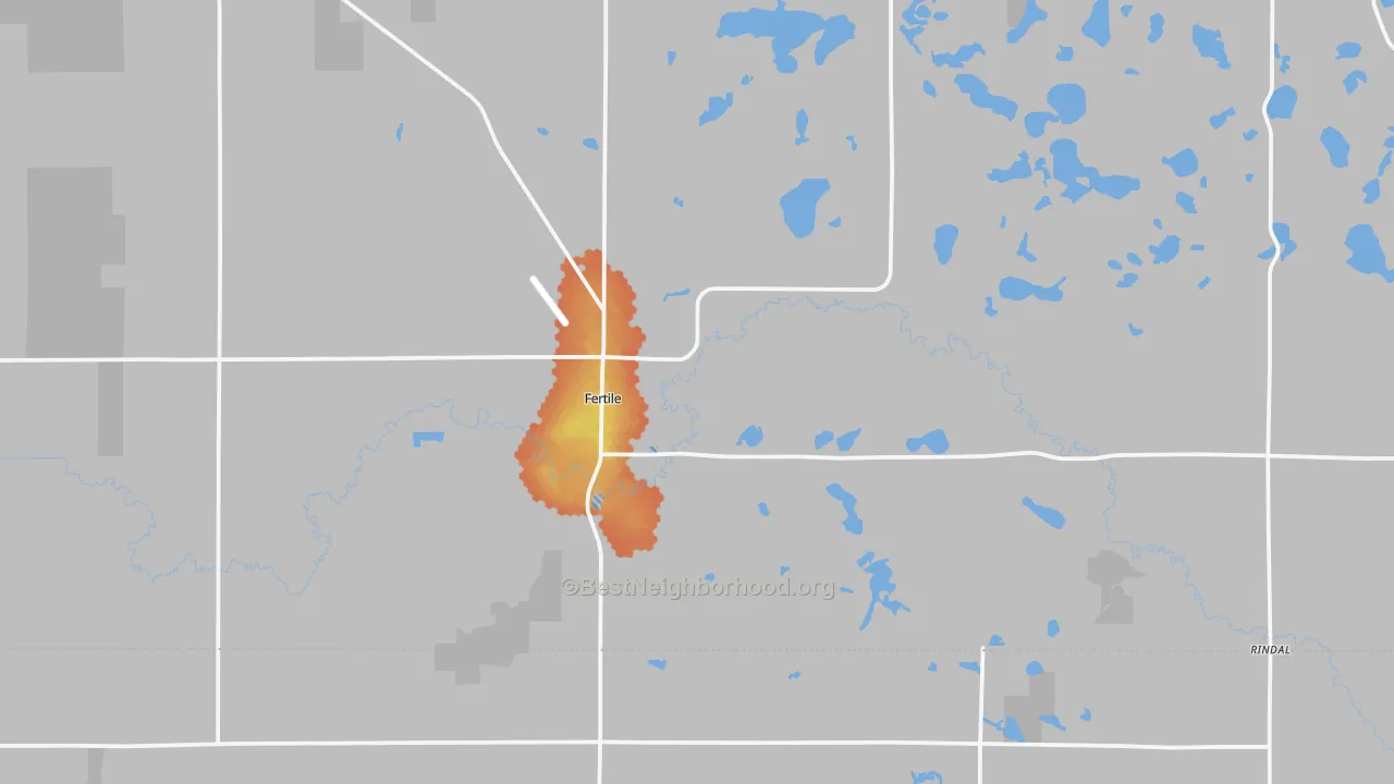 Bike Grade map of 56540, MN