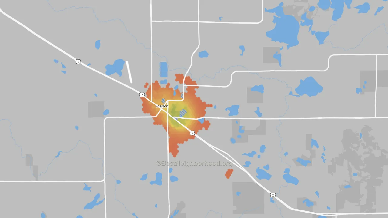 Bike Grade map of 56542, MN