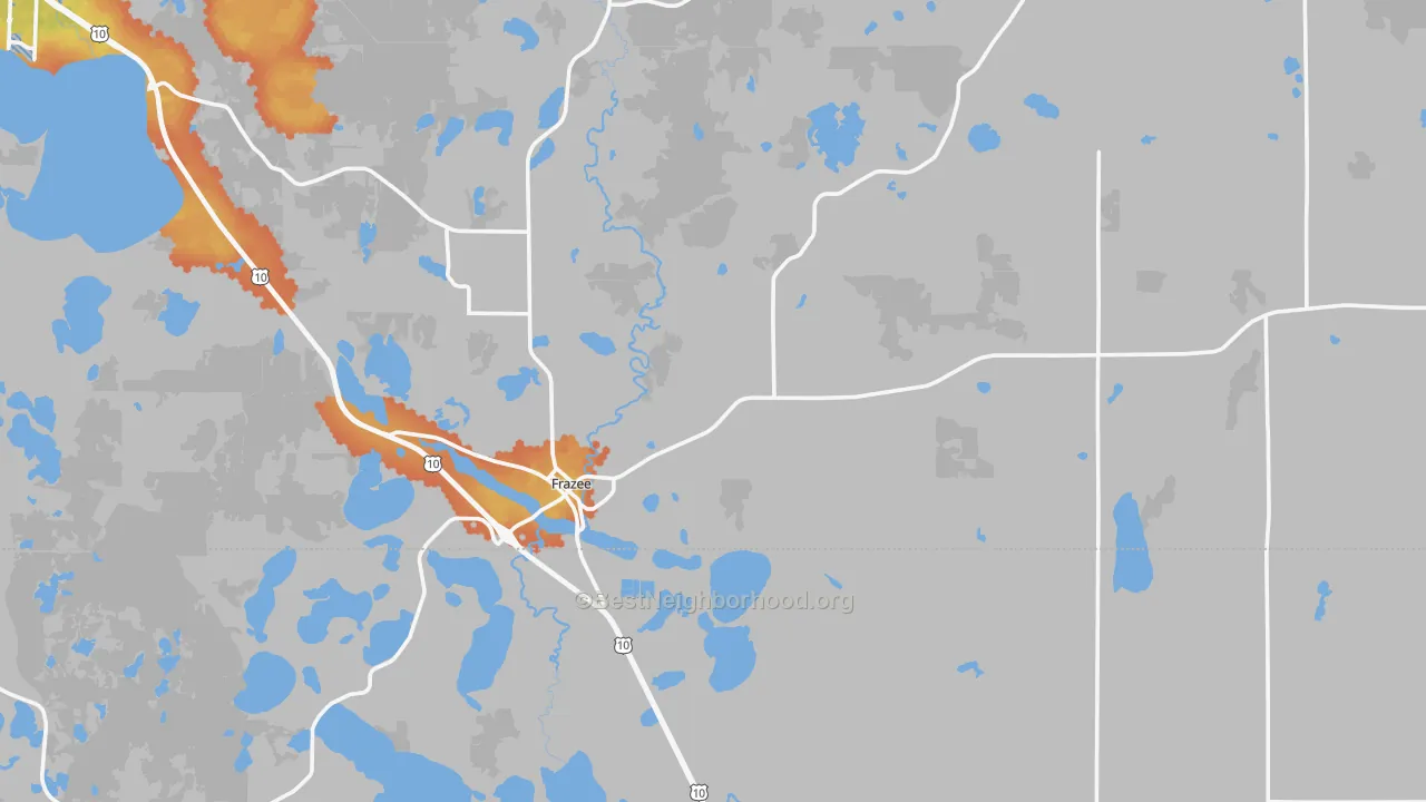 Bike Grade map of 56544, MN